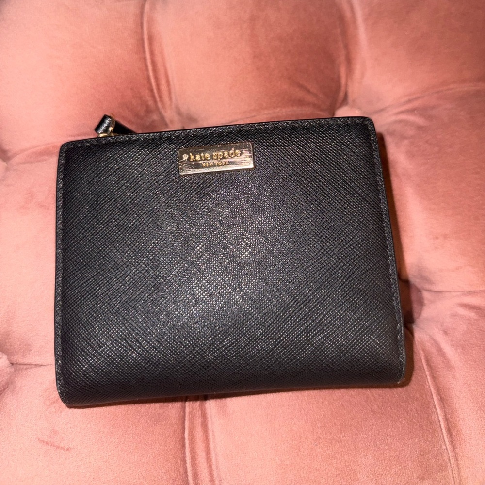 Kate Spade Black Textured Wallet
